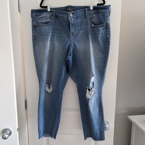 Torrid boyfriend ripped jeans